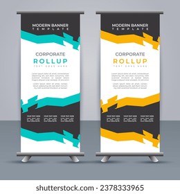 Abstract vector  business roll up display standee design for presentation purpose