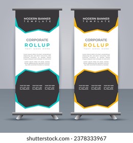 Abstrakte Vektorgrafik-Business-Roll-Up-Display Standdesign für Präsentationszwecke
