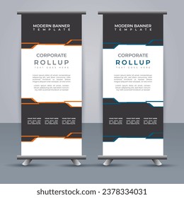 Abstract vector  business roll up display standee design for presentation purpose