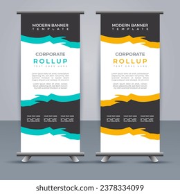 Abstract vector  business roll up display standee design for presentation purpose