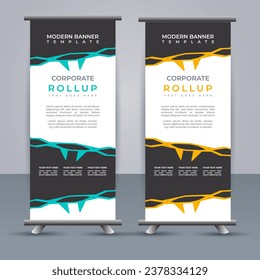 Abstract vector  business roll up display standee design for presentation purpose
