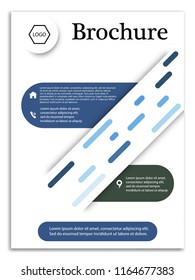 Abstract vector business template. Brochure layout, cover modern design annual report, poster, A4 flyer with color squares, triangles, diagonal geometric shapes lines with texture background.