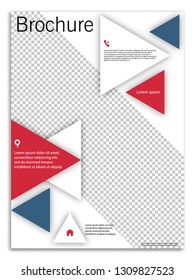 Abstract vector business template. Brochure layout, cover modern design annual report, poster, A4 flyer with color squares, triangles, diagonal geometric shapes lines with texture background.