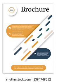 Abstract vector business template. Brochure layout, cover modern design annual report, poster, A4 flyer with color squares, triangles, diagonal geometric shapes lines with texture background.