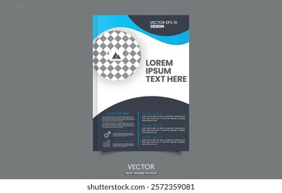 Abstract vector business template. Brochure design, daily layout cover, river light, poster, flyer in A4. Vector