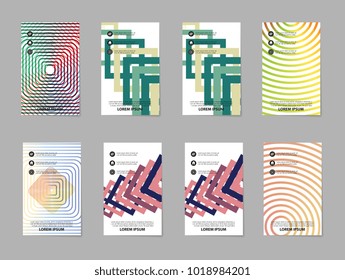 Abstract vector business template set. Brochure layout, modern cover design, poster, geometric shapes lines with texture background.