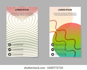 Abstract vector business template set. Brochure layout, modern cover design, poster, geometric shapes lines with texture background.