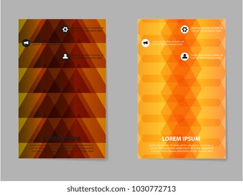 Abstract vector business template set. Brochure layout, modern cover design, poster, geometric shapes lines with texture background.