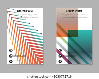 Abstract vector business template set. Brochure layout