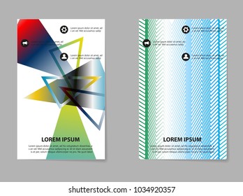 Abstract vector business template set. Brochure layout