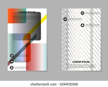 Abstract vector business template set. Brochure layout, modern cover design, poster, geometric shapes lines with texture background.