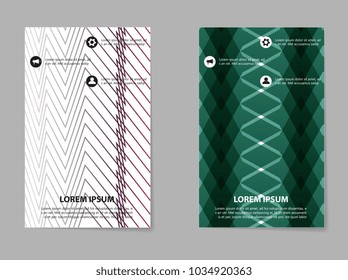 Abstract vector business template set. Brochure layout, modern cover design, poster, geometric shapes lines with texture background.