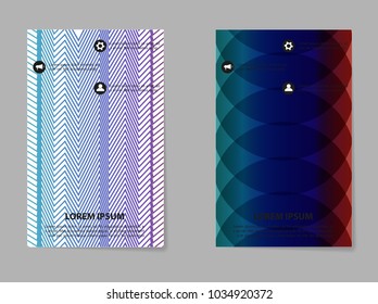 Abstract vector business template set. Brochure layout
