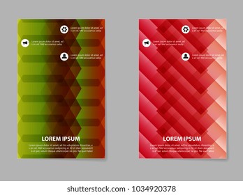 Abstract vector business template set. Brochure layout