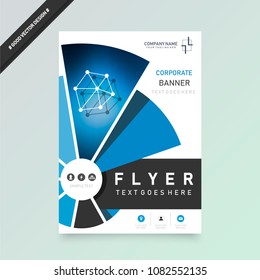 Abstract vector business template set. Brochure layout, cover modern design annual report, poster, A4 flyer with green squares, triangles, diagonal geometric shapes lines with texture background.