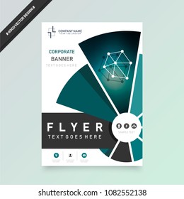 Abstract vector business template set. Brochure layout, cover modern design annual report, poster, A4 flyer with green squares, triangles, diagonal geometric shapes lines with texture background.