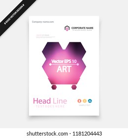 Abstract vector business template set. Brochure layout, cover modern design annual report, poster, A4 flyer with green squares, triangles, diagonal geometric shapes lines with texture background.