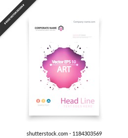 Abstract vector business template set. Brochure layout, cover modern design annual report, poster, A4 flyer with green squares, triangles, diagonal geometric shapes lines with texture background.