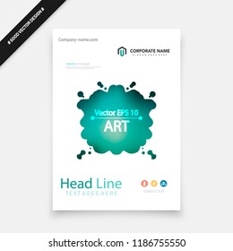Abstract vector business template set. Brochure layout, cover modern design annual report, poster, A4 flyer with green squares, triangles, diagonal geometric shapes lines with texture background.