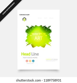 Abstract vector business template set. Brochure layout, cover modern design annual report, poster, A4 flyer with green squares, triangles, diagonal geometric shapes lines with texture background.