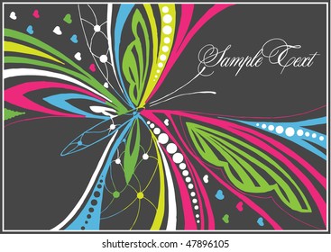 abstract vector  butterfly