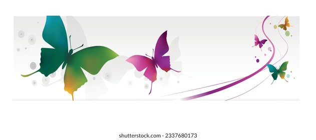 abstract vector butterfly design and drawing