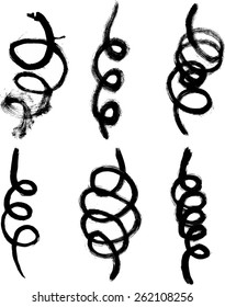 Abstract vector calligraphy in style grunge