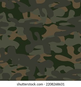 Abstract Vector Camoflage. Grey Camo Print. Vector Military Camouflage. Seamless Print. Tree Brown Grunge. Woodland Army Brush. Fabric Beige Texture. Digital Urban Camouflage. Dirty Hunter Pattern.