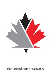 Abstract Vector Canadian Maple Leaf Graphic
