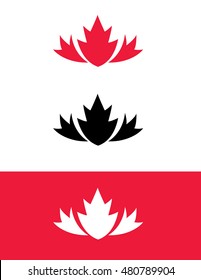 Abstract Vector Canadian Maple Leaf Icon