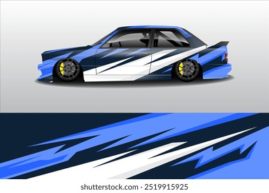 Abstract vector car wrap sticker design