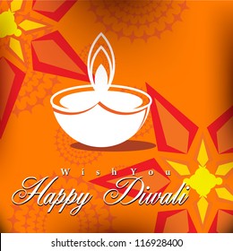 Abstract vector card design with shiny color for Diwali festival in India.