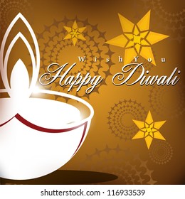 Abstract vector card design with shiny color for Diwali festival in India.