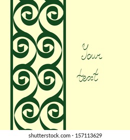 Abstract vector card with sample text