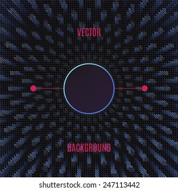 abstract vector card template with blank label in the middle