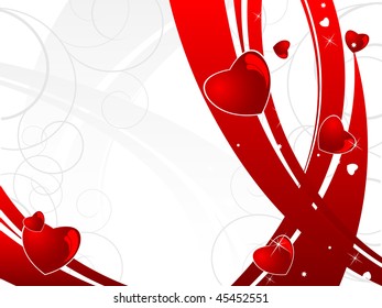 abstract vector card for Valentine's Day