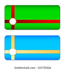 Abstract vector cards on a white background