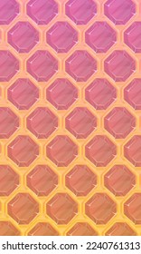 Abstract Vector Cartoon Colorful Jewelry Gem Treasure Red Orange Pattern Smartphone App Background Design
