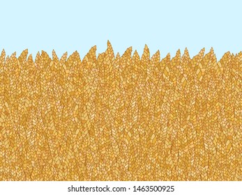 abstract vector cartoon doodle wheat background