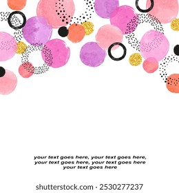 Fondo Abstractas de la celebración del Vector con los círculos colorfrul de la acuarela