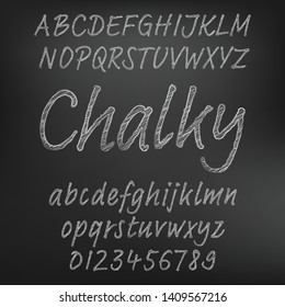 Abstract Vector of a chalk alphabet