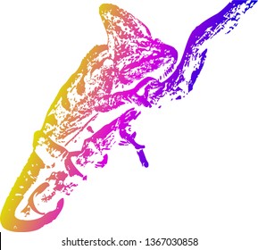 Abstract vector chameleon