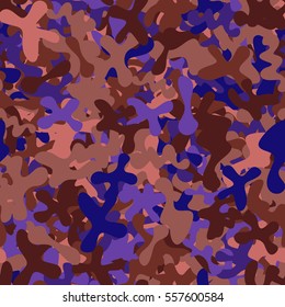 abstract vector chaotic spotted seamless pattern - violet and brown