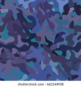 abstract vector chaotic spotted seamless pattern - blue and violet