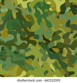 abstract vector chaotic spotted seamless pattern - green