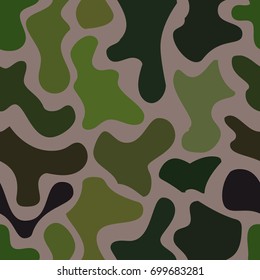 abstract vector chaotic spotted seamless pattern - green