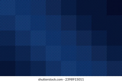 Abstract  Vector checkered plaid textured background, blue monochrome color. For template business  wallpaper banner card