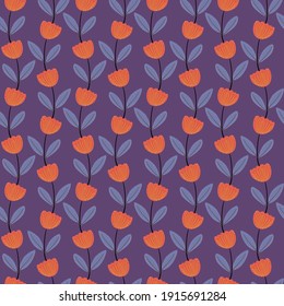 Abstract vector children's drawings, unicorns, flowers, leaves, and birds seamless pattern