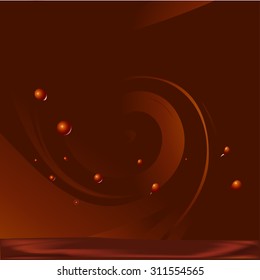 abstract vector chocolate swirl background
