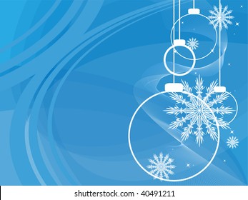 abstract vector Christmas background in blue color